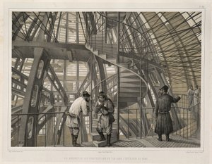 大聖堂内部の金属工事投稿者：聖イサアク大聖堂の建設、1845