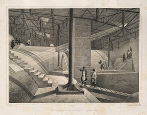 アーチの一部と金属屋根出典：聖イサアク大聖堂の建設、1845 作： Auguste de Montferrand