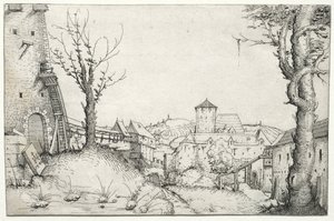 城の中庭、1546年。 作： Augustin Hirschvogel