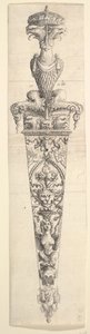 短剣と鞘のデザイン、1543年。 作： Augustin Hirschvogel