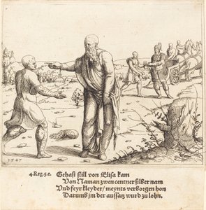 ナアマンのハンセン病でゲハジを罰するエリシャ, 1547.