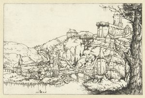 パッサウの眺め 作： Augustin Hirschvogel