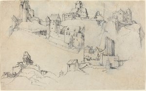 丘の上の城、c。 1546年。 作： Augustin Hirschvogel