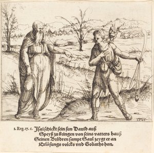 ジェシーはダビデを兄弟とサウルに送ります, 1548.