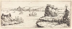 帆船のある風景、1546年。