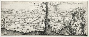 1545年、サウルスの回心のある風景。 作： Augustin Hirschvogel
