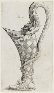 装飾用の脚型の船、1543年 作： Augustin Hirschvogel