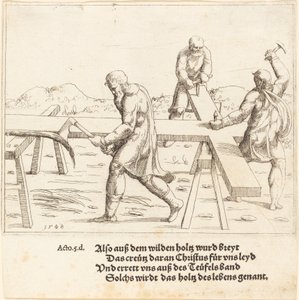 十字架の準備 作： Augustin Hirschvogel