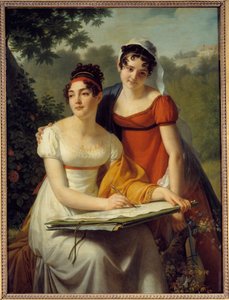 デュバル婦人の肖像。ジャック・オーギュスタン・カトリーヌ（Jacques-Augustin-Catherine）パジュー（1766-1828）の絵画 作： Augustin Pajou