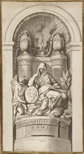 1750年の墓碑の研究 作： Augustin Pajou