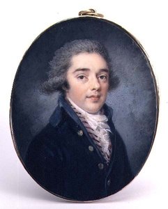 青年の肖像」1790年頃（水彩・グワッシュ） 作： Augustin Ritt