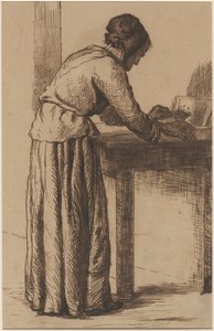 働く老婆 作： Augustin Théodule Ribot