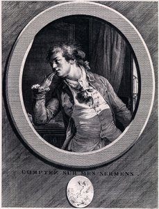 私の誓いを当てにして！、1789 作： Augustin de Saint Aubin