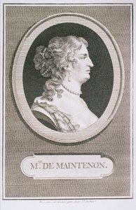 フランソワーズドービニエ、マドンドマンテノン（1635-1719） 作： Augustin de Saint Aubin