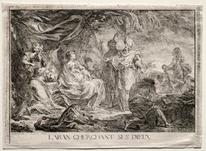 家の神々を探すラバン 作： Augustin de Saint Aubin