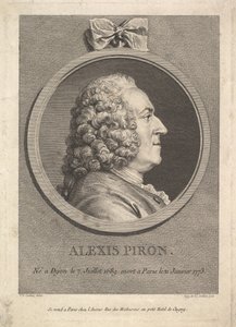 アレクシスピロンの肖像、1776年。 作： Augustin de Saint Aubin