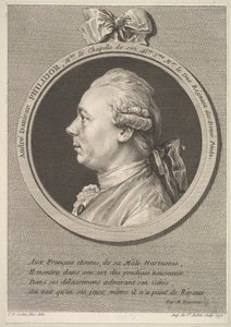 アンドレダニカンフィリドールの肖像、1772年。 作： Augustin de Saint Aubin