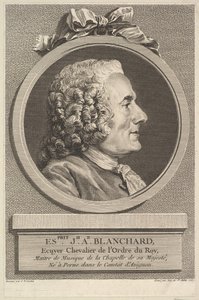 エスプリジョセフアントワーヌブランチャードの肖像、1767年。 作： Augustin de Saint Aubin