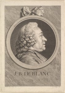 ジャン＝バティスト・ル・ブランの肖像、1750年。 作： Augustin de Saint Aubin