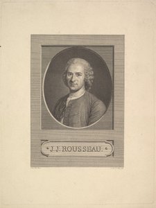 ジャン=ジャック・ルソーの肖像、1777年。 作： Augustin de Saint Aubin