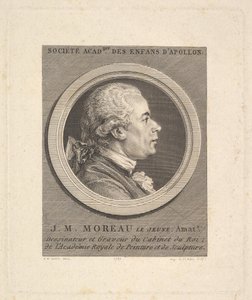 ジャンミッシェルモローの肖像、1787年。 作： Augustin de Saint Aubin