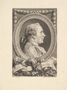 ジャンモネの肖像、1765年。 作： Augustin de Saint Aubin