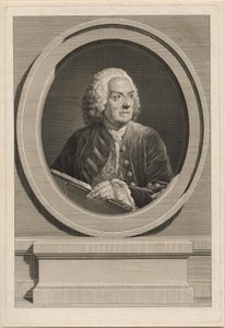 ルイ・ド・シルベストルの肖像 作： Augustin de Saint Aubin