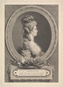 LouiseÉmilieBaronne de ***、1779の肖像。