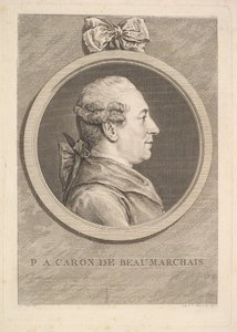 PAカロンドボーマルシェの肖像、1773年。 作： Augustin de Saint Aubin