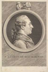 PAカロンドボーマルシェの肖像、1773年。 作： Augustin de Saint Aubin