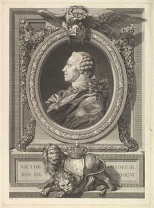 ヴィクトルアマデウス3世の肖像、サルデーニャ王、1777年。 作： Augustin de Saint Aubin