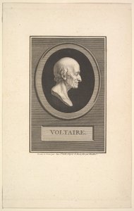 ヴォルテールの肖像、1801年。 作： Augustin de Saint Aubin