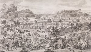 トングズルクの戦い、1773 年。 作： Augustin de Saint Aubin