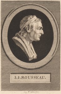 ジャン＝ジャック・ルソー 作： Augustin de Saint Aubin after Jean Antoine Houdon
