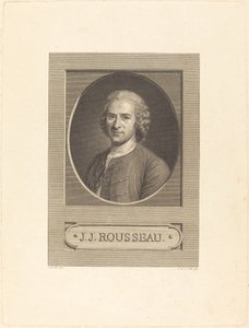 口絵：J.J. ルソー 作： Augustin de Saint Aubin after Maurice Quentin
