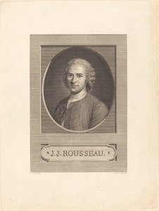 JJ ルソー 作： Augustin de Saint Aubin after Maurice Quentin