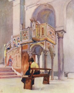 ラヴェッロ、サン・ジョヴァンニ・デル・トロの説教壇（カラーリトグラフ） 作： Augustine Fitzgerald