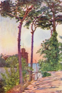 ヴィラ・クロフォード（カラーリトグラフ） 作： Augustine Fitzgerald