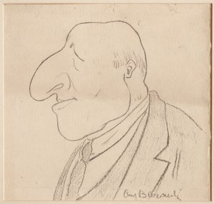 似顔絵（紙に黒鉛筆） 作： Augusto Baracchi