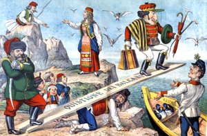 バルカン半島問題、1900年頃（イラスト） 作： Augusto Grossi