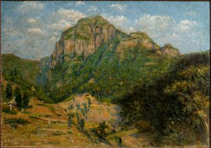 アフリカの風景 (キャンバスに油彩)、cm 79 x 112,5.