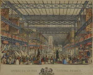 クリスタルパレスの内部、1851年 作： Augustus Butler