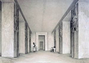 北寺院、エブサンブル、ヌビア、エジプト、19世紀の内部