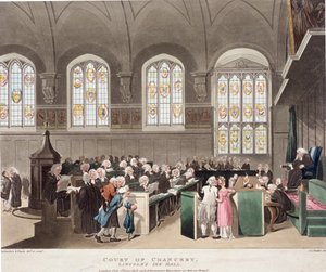 リンカーンズ イン、ホルボーン、ロンドン、1808 作： Augustus Charles Pugin, Thomas Rowlandson