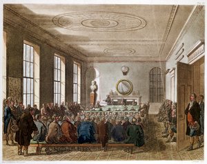 1808-1810年、ロンドンの農業協会の会合 作： Augustus Charles Pugin, Thomas Rowlandson