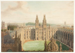 オール・ソウルズ・カレッジ（ラドクリフ図書館より 作： Augustus Charles Pugin