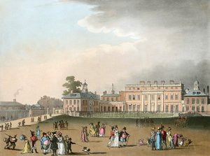 バッキンガム宮殿、ロンドン、1809 作： Augustus Charles Pugin