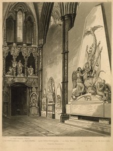 ウェストミンスター寺院の北翼廊 作： Augustus Charles Pugin