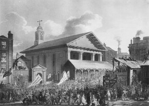 セントポールズ教会、コヴェントガーデンマーケット、1808年のウェストミンスター選挙中に1911