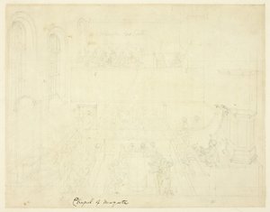 ニューゲート礼拝堂のための習作（『ロンドンの小宇宙』より 作： Augustus Charles Pugin